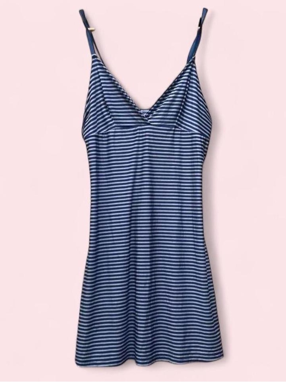 Striped Navy Blue & White Slip Dress